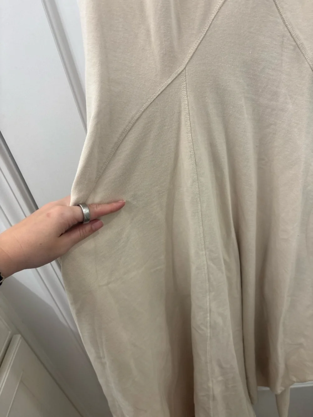 Free People Cream Halter Midi Dress